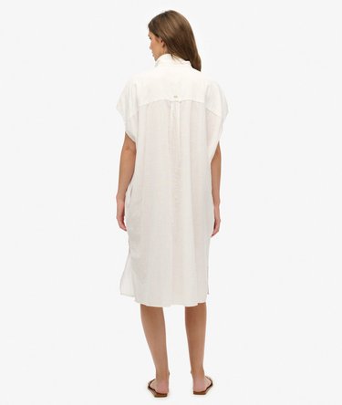 Skjortklänning i midilängd med stor passform Image 3