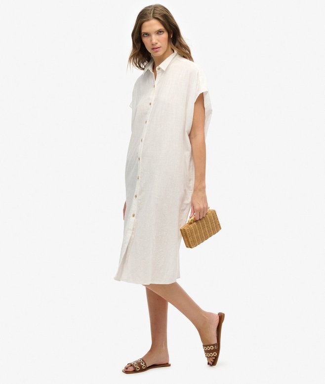 Oversized Midi Shirt Dress