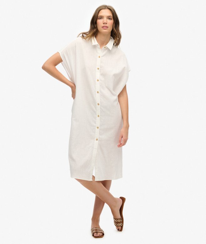 Oversized Midi Shirt Dress