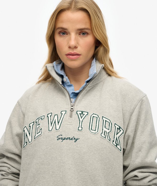 Athletic Essentials Applique Half Zip Sweatshirt