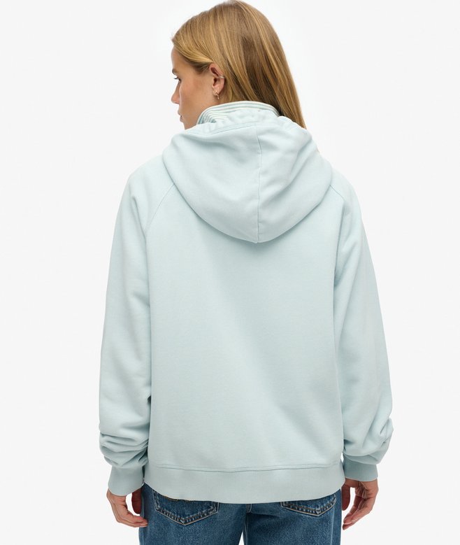 Essential Logo Oversized Raglan Zip Hoodie