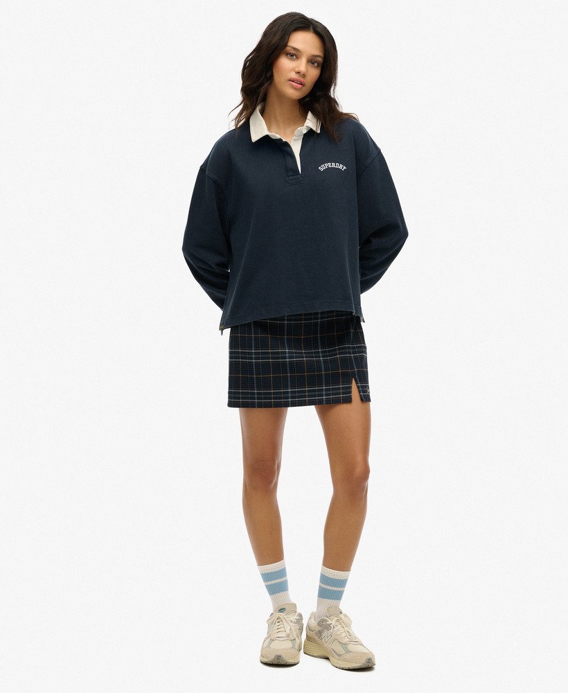 Superdry ラガーシャツ ネイビー サイズ15 womens Athletic Essentials Graphic Rugby Shirt in NAUTICAL NAVY