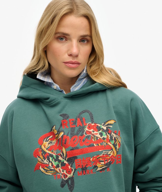 Tokyo Vintage Logo Relaxed Hoodie