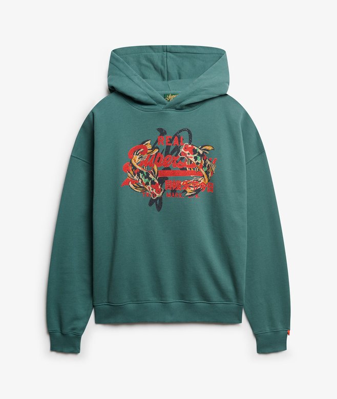 Tokyo Vintage Logo Relaxed Hoodie