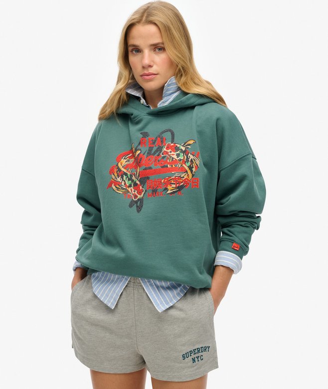 Tokyo Vintage Logo Relaxed Hoodie