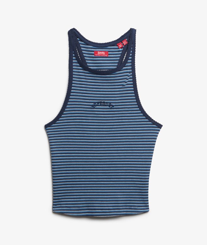 Essential Logo Striped Racer Vest Top