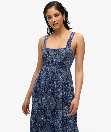 Printed Tie Back Maxi Dress Image 4