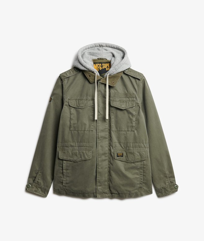 Hombre Cazadora con capucha Rookie Field en verde aceituna