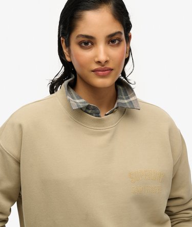Sport Luxe Loose Crew Sweatshirt Image 3