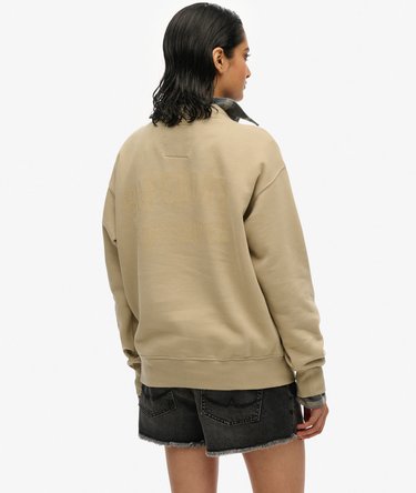 Sport Luxe Loose Crew Sweatshirt Image 4