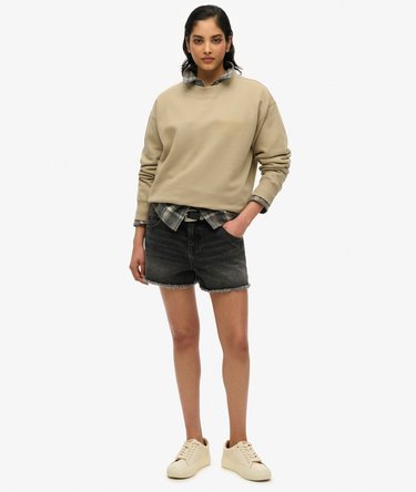 Sport Luxe Loose Crew Sweatshirt Image 2