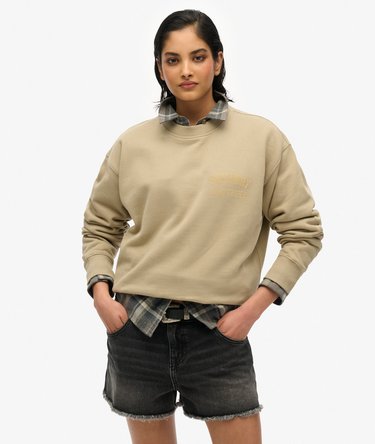 Sport Luxe Loose Crew Sweatshirt Image 1