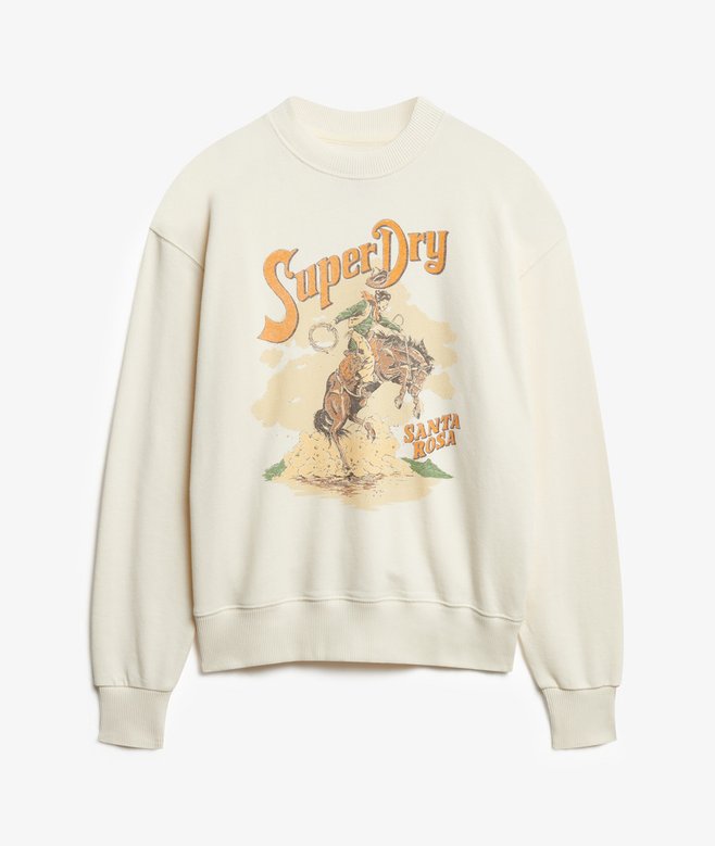 Souvenir Graphic Loose Crew Sweatshirt