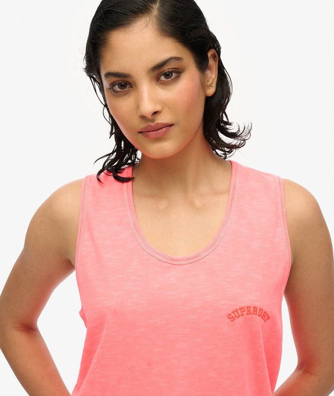 Essential Logo Garment Dye Vest Top