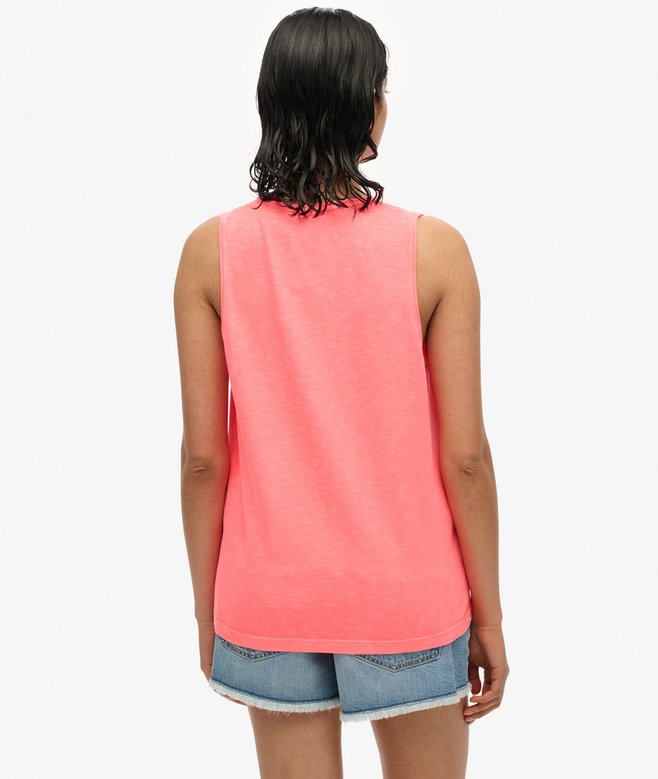 Essential Logo Garment Dye Vest Top