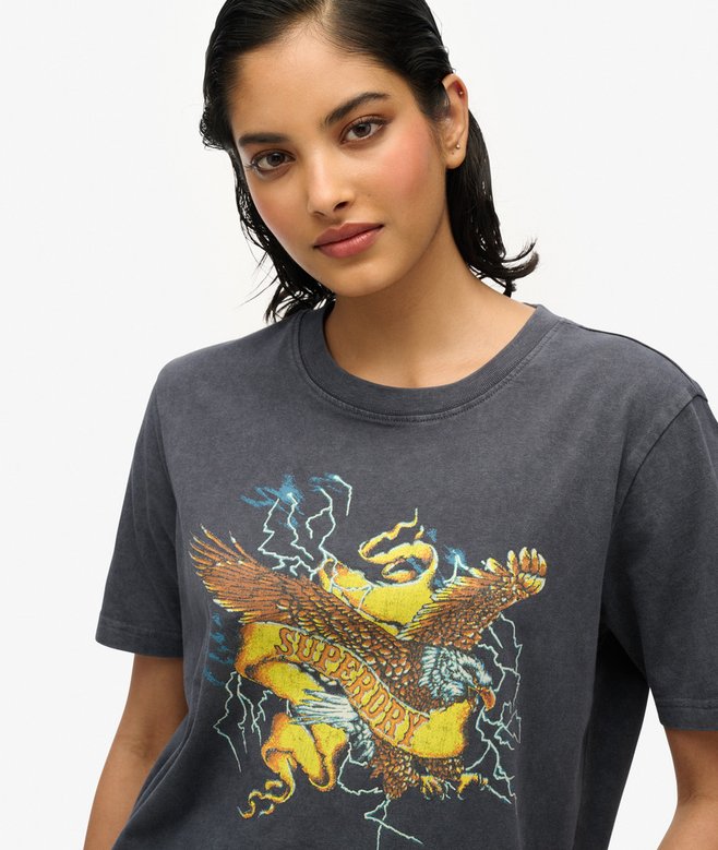 Biker Rock Graphic Relaxed T-Shirt