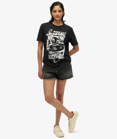 T-shirt Punk Poster Coupe Décontractée Image 2