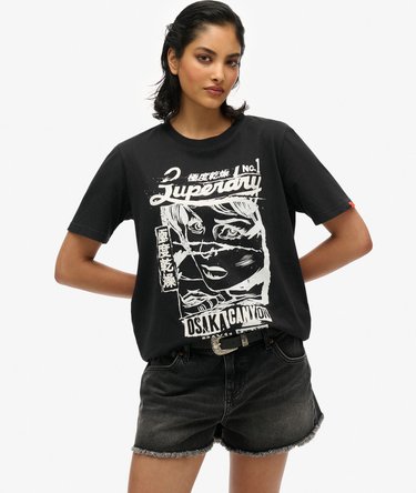 T-shirt Punk Poster Coupe Décontractée Image 1