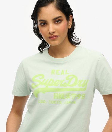 T-shirt ajust&eacute; Vintage Logo Neon Image 3