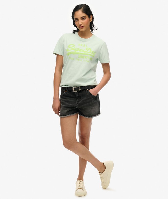 Vintage Logo Neon Fitted T-Shirt
