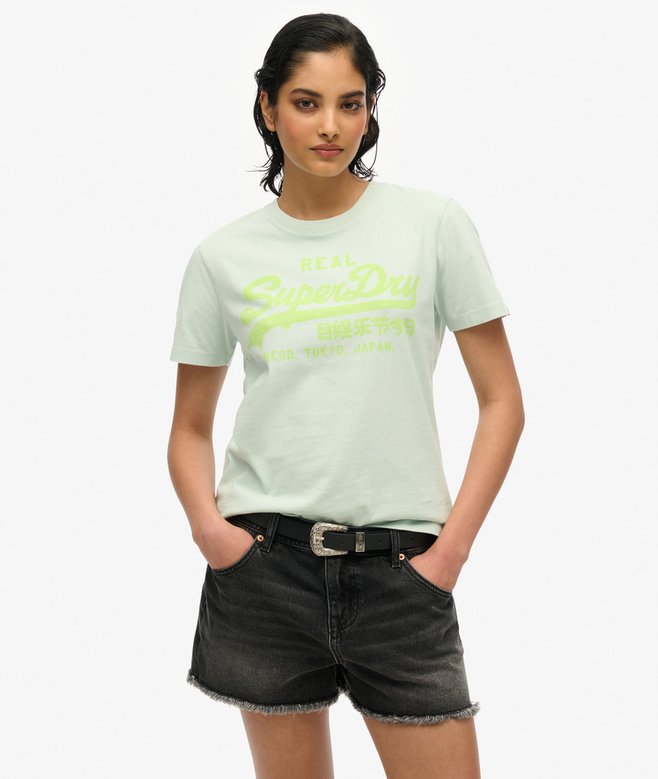 Vintage Logo Neon Fitted T-Shirt