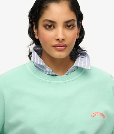 Essential Logo Relaxed Crew Sweatshirt Image 3
