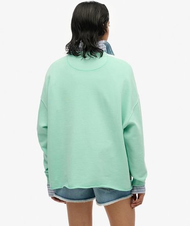 Essential Logo Relaxed Crew Sweatshirt Image 4