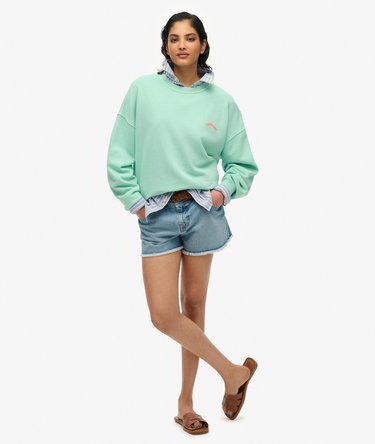 Essential Logo Relaxed Crew Sweatshirt Image 2