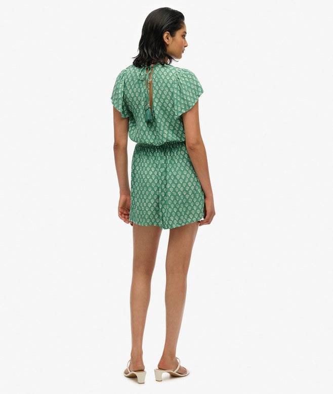 Short Sleeve Printed Playsuit