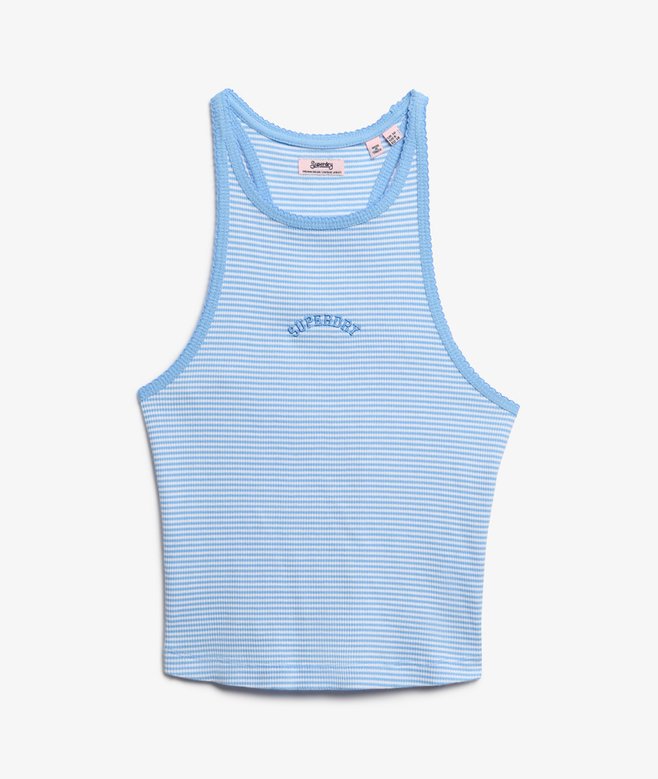 Essential Logo Striped Racer Vest Top