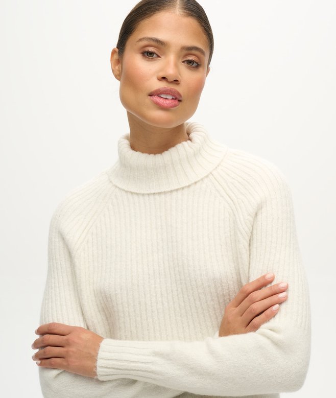 Essential Rib Knit Rollneck Jumper