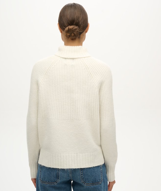 Essential Rib Knit Rollneck Jumper