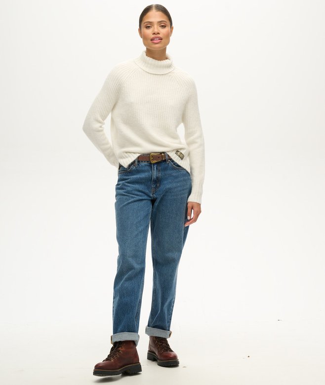 Essential Rib Knit Rollneck Jumper