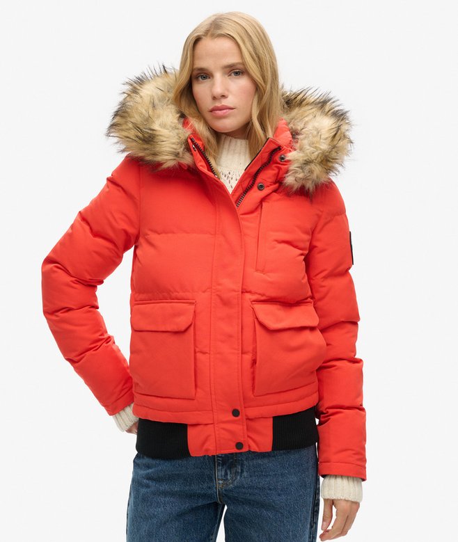 Everest Hooded Puffer Bomber Jacket