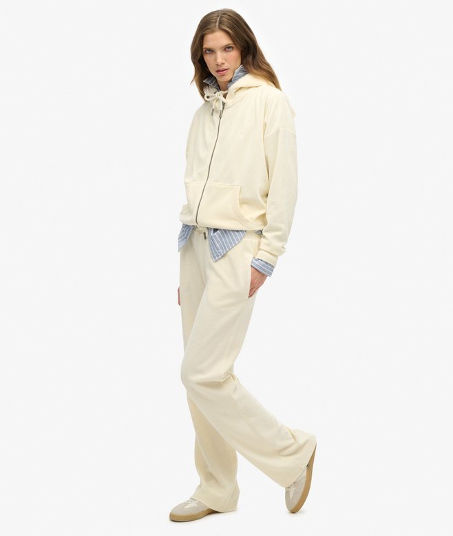 Velour Wide Leg Joggers