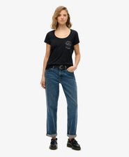 Lo-Fi Biker Scoop Neck T-Shirt