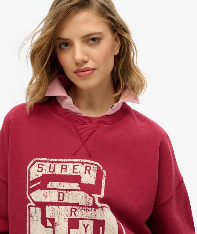 Athletic Essentials Relaxed Flock Crew Sweatshirt