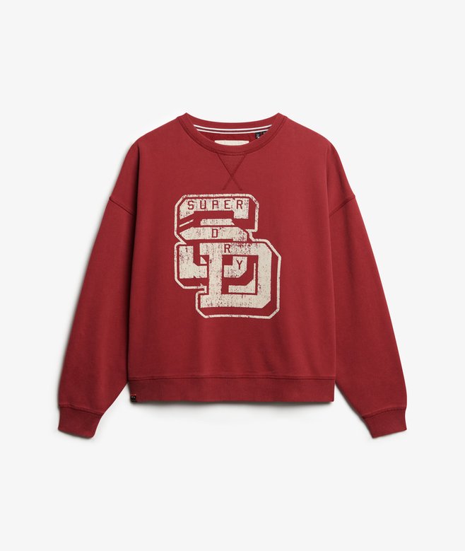 Athletic Essentials Relaxed Flock Crew Sweatshirt