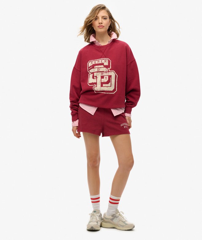 Athletic Essentials Relaxed Flock Crew Sweatshirt