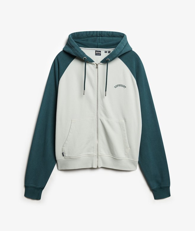 Essential Logo Oversized Raglan Zip Hoodie