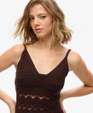 Crochet Tassel Midi Dress