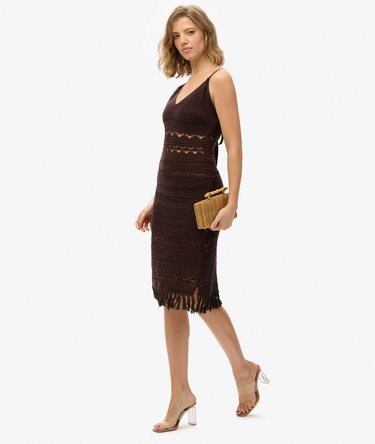 Crochet Tassel Midi Dress Image 3