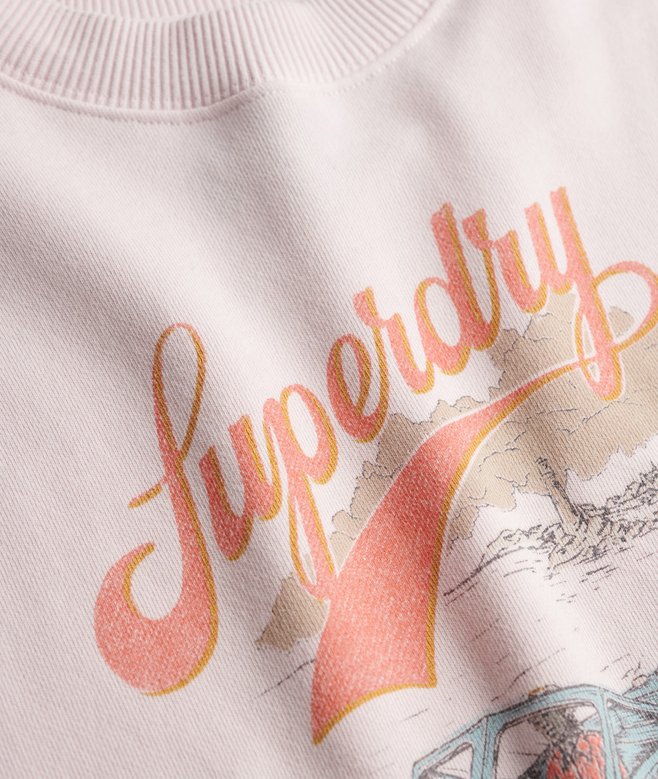 Souvenir Graphic Loose Crew Sweatshirt