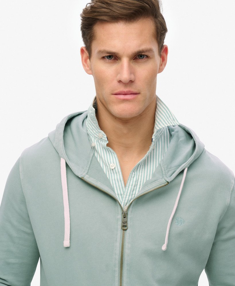 mens Classic Essential Zip Hoodie in Silver Blue | Superdry US