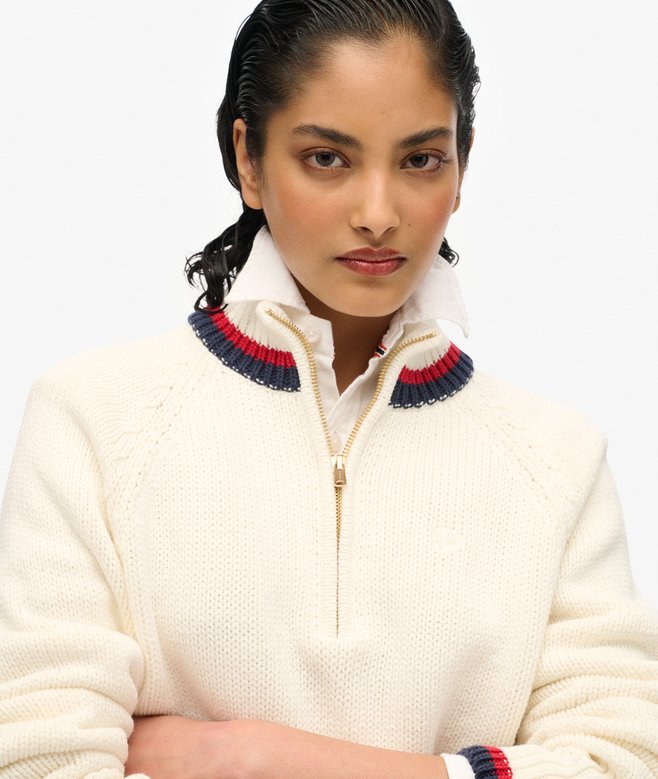 Tipped Half Zip Jumper