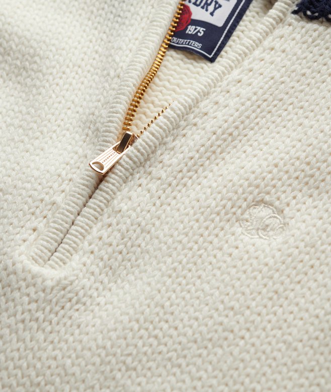 Tipped Half Zip Jumper