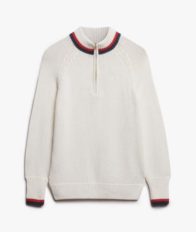 Tipped Half Zip Jumper