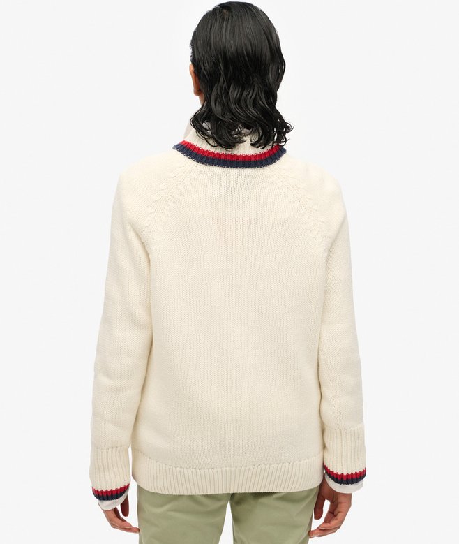 Tipped Half Zip Jumper