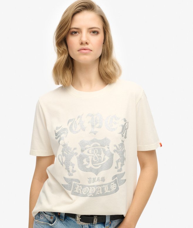 Embellished Varsity Relaxed T-Shirt