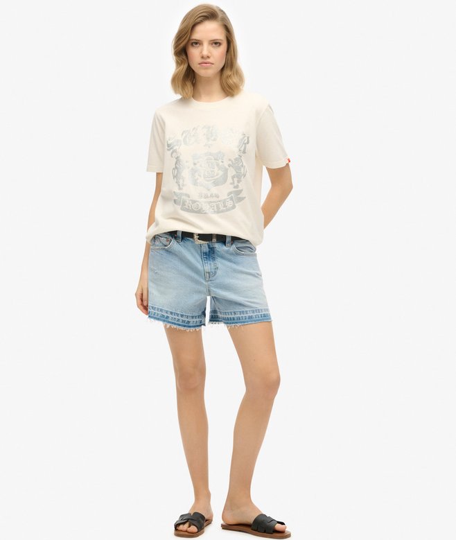Embellished Varsity Relaxed T-Shirt